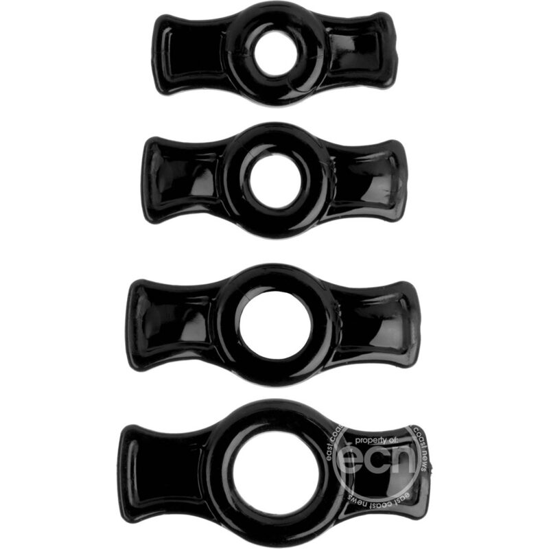 TitanMen Tools Cock Ring Set Black Set of 4 - Image 2