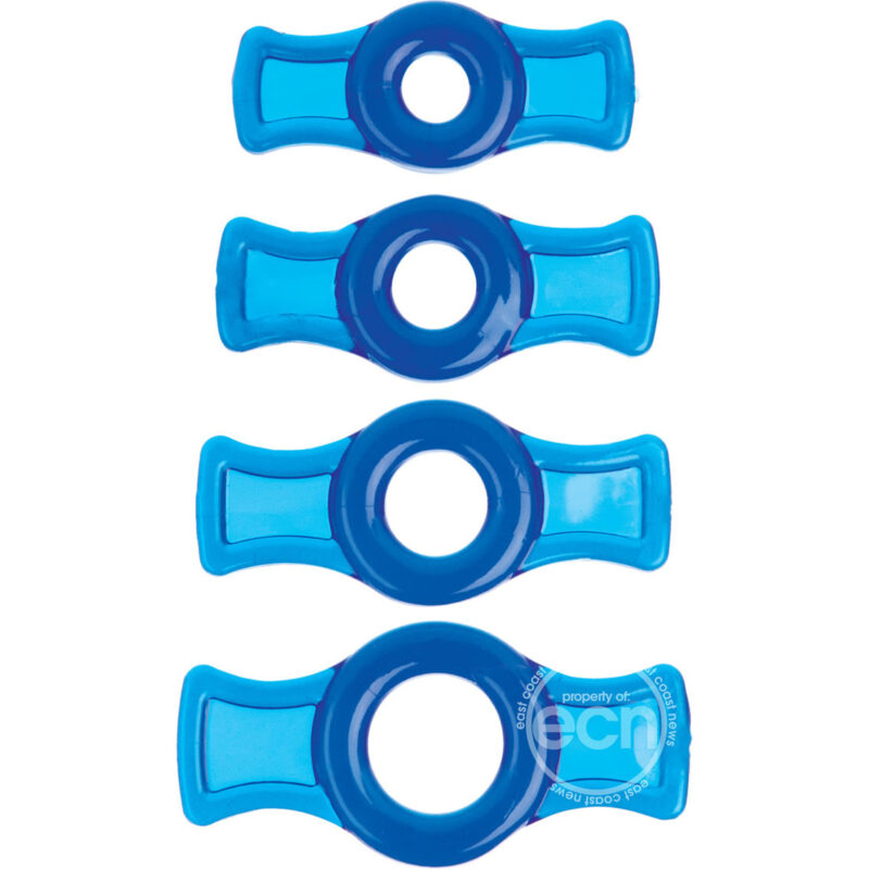 TitanMen Tools Cock Ring Set Blue Set of 4 - Image 2