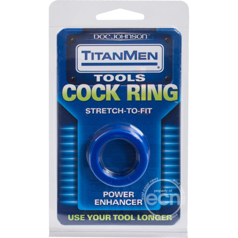 TitanMen Tools Cock Ring Stretch To Fit Blue