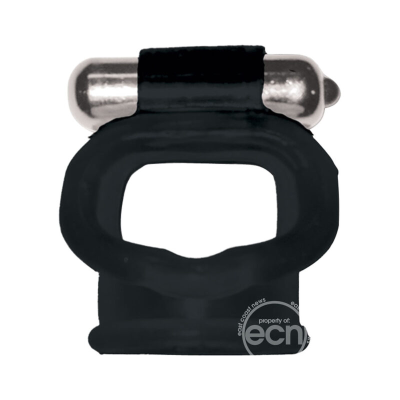 Wet Dreams Super Stud Sling Silicone Vibrating Cockring Waterproof Black - Image 2