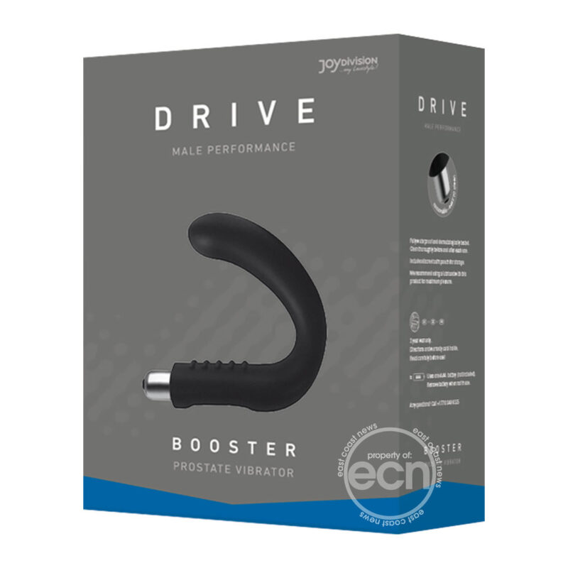 Drive Booster Male Performance Silicone Prostate Massager Waterproof Black