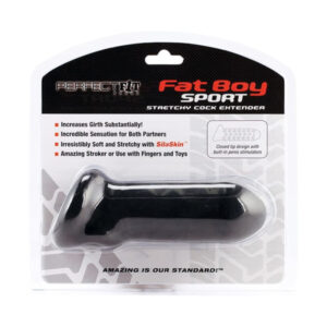 Perfect Fit Fat Boy Sport Stretchy Cock Extender Sleeve Black 6 Inch