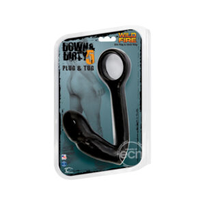 Wildfire Down And Dirty Plug And Tug Anal Plug And Cock Ring Waterproof 5 Inch Black