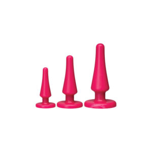 American Pop Launch Silicone Anal Trainer Set Assorted Sizes Pink