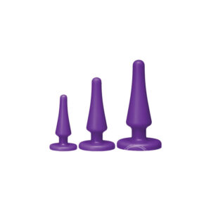 American Pop Launch Silicone Anal Trainer Set Assorted Sizes Purple
