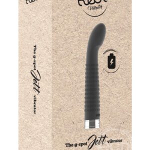 Retro Jet G-Spot Silicone Rechargeable Textured Vibrator - Black