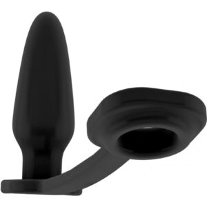 Sono No 1 Butt Plug With Cock Ring Flexible Silicone - Black