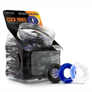 Stay Hard Donut Cock Ring - Tub of 50