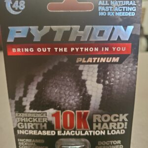 Python 10K  Rock Hard Male Performance Supplement