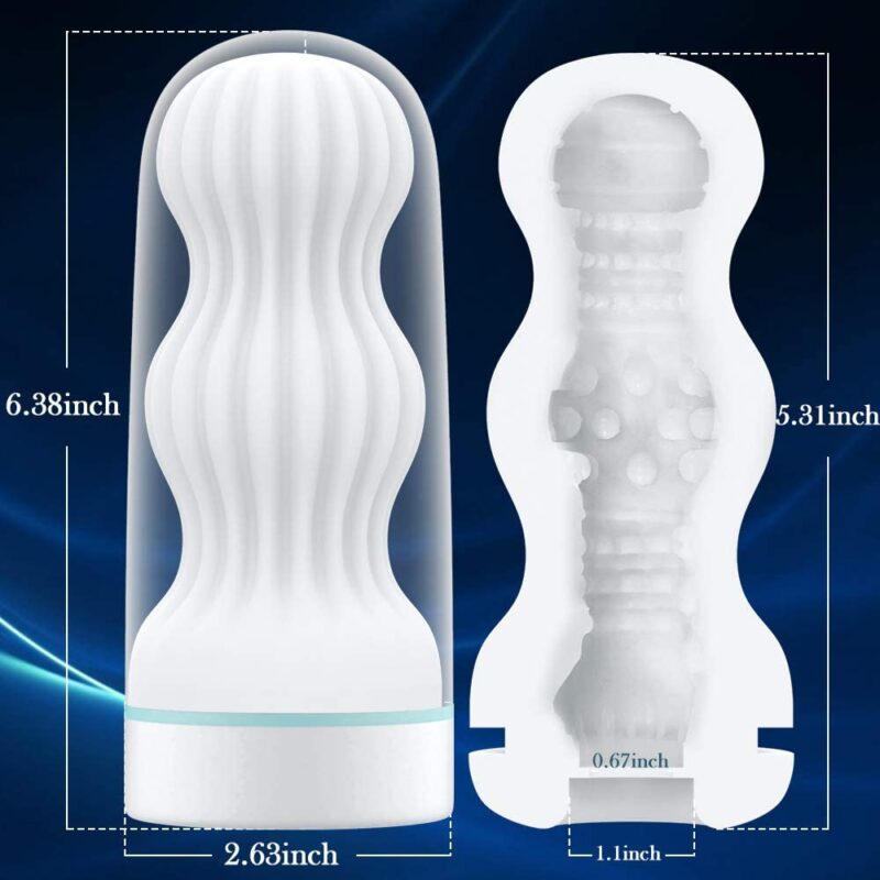 Male Masturbator Cup with Vacuum Suction, 3D Pocket Pussy Stroker with Textures - Image 2