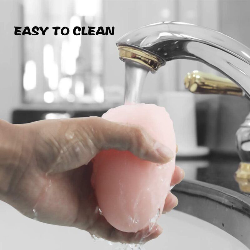 Egg Male Masturbator Pleasure Pocket Stroker with 3D Realistic Textured Sleeve Male Masturbator Cup - Image 2