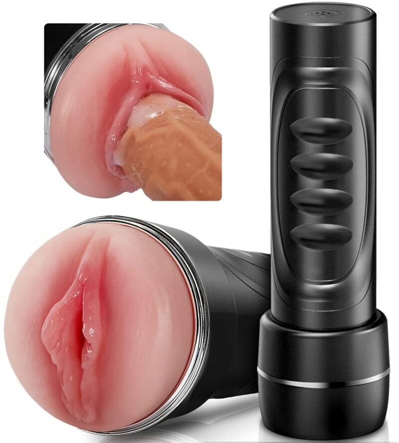 Fondlove Male Masturbators Cup, Large Size Pocket Pussy Male Sex Toy with Realistic Vagina - Image 3