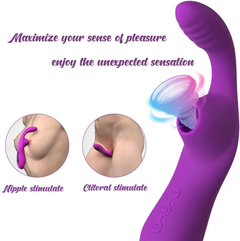 Clitoral Sucking Vibrator G Spot Dildo Rabbit Clitoris Vibrator Adult Sex Toy with 10 Mode Vibration & 7 Mode Suction for Dual Stimulation - Image 6