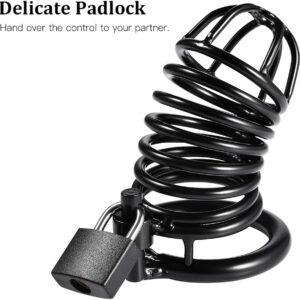 UTIMI Cock Cage Male Chastity Device Locked Cage Sex Toy for Men,Key and Lock Included