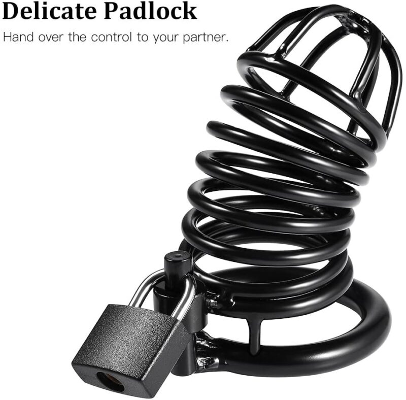 UTIMI Cock Cage Male Chastity Device Locked Cage Sex Toy for Men,Key and Lock Included