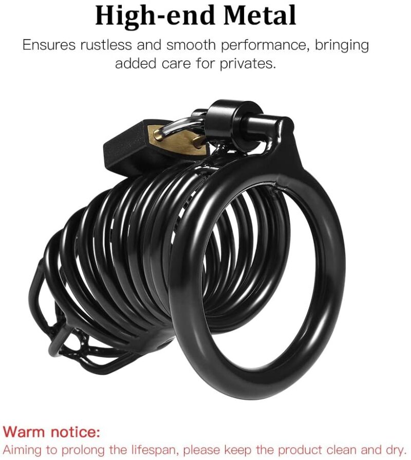 UTIMI Cock Cage Male Chastity Device Locked Cage Sex Toy for Men,Key and Lock Included - Image 3