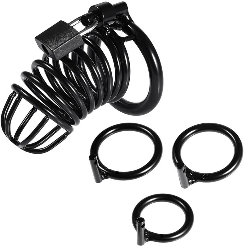 UTIMI Cock Cage Male Chastity Device Locked Cage Sex Toy for Men,Key and Lock Included - Image 5