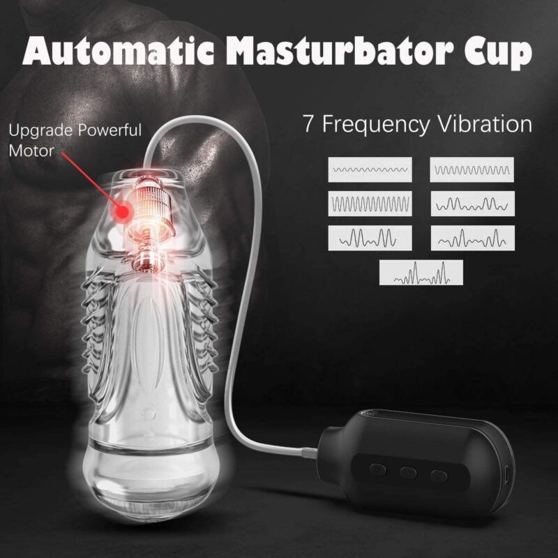 Electric Male Masturbator Cup - Sucking and Vibrating for Penis Stimulation, - Image 3
