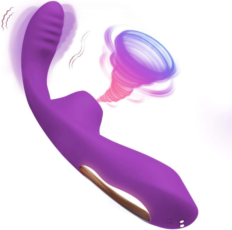 Clitoral Sucking Vibrator G Spot Dildo Rabbit Clitoris Vibrator Adult Sex Toy with 10 Mode Vibration & 7 Mode Suction for Dual Stimulation