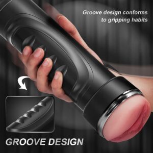 Fondlove Male Masturbators Cup, Large Size Pocket Pussy Male Sex Toy with Realistic Vagina
