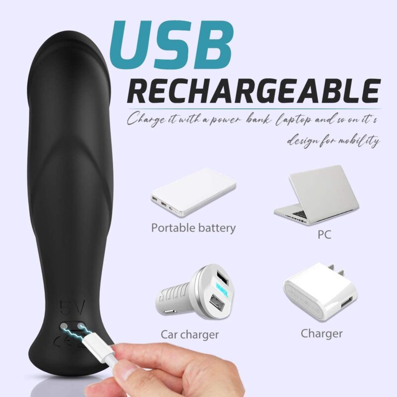 Vibrating Prostate Massager Remote Controlled 9 Speeds Anal Vibrator - Image 3