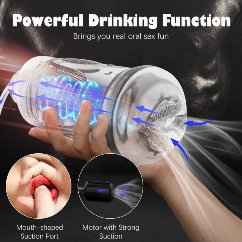 Electric Male Masturbator Cup - Sucking and Vibrating for Penis Stimulation, - Image 4