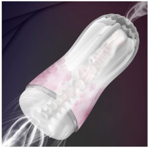 Male Masturbator Cup with Suction Control, Detachable Pocket Sex Toy for Men, 7’’ with stimulating channel stroker.