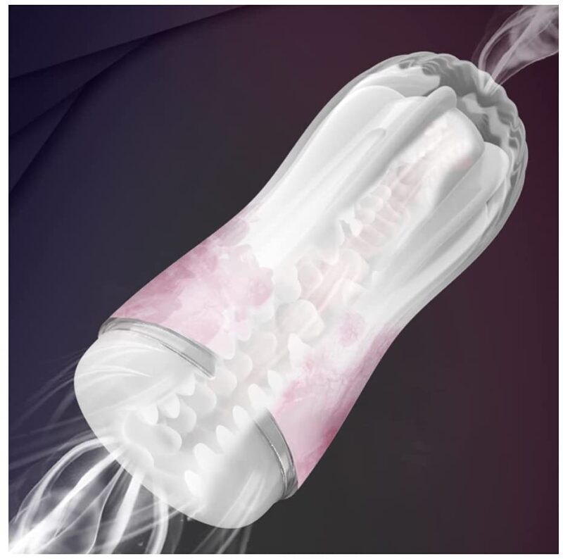 Male Masturbator Cup with Suction Control, Detachable Pocket Sex Toy for Men, 7’’ with stimulating channel stroker.
