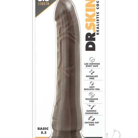 Dr. Skin Realistic Cock 8.5" Dildo - Chocolate