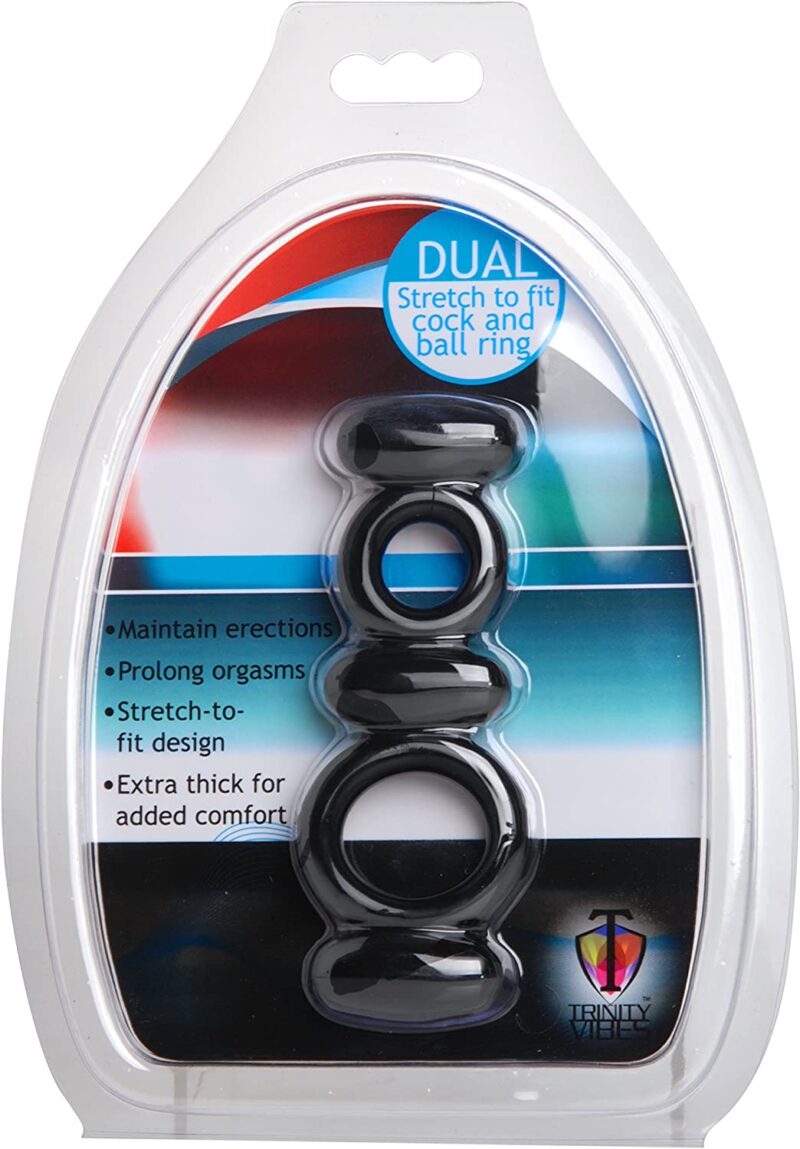 Trinity Vibes Dual Stretch To Fit Cock and Ball Ring
