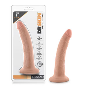 Dr. Skin Realistic Cock 7" Cock with Suction Cup - Vanilla