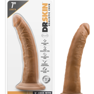 Dr. Skin Realistic 7″ Cock with Suction Cup – Caramel