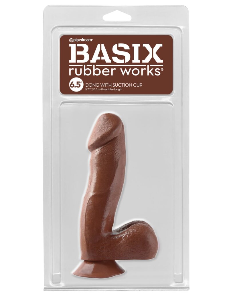 Basic Rubber Works 6.5" Dong with Suction Cup