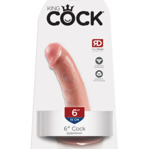 King Cock Realistic 6" Dildo with Suction Cup - Vanilla