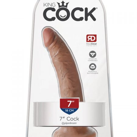 King Cock Realistic 7" Dildo with Suction Cup - Caramel