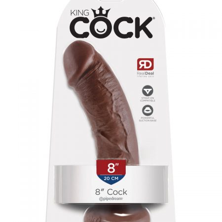 Pipedream King Cock Realistic 8" Dildo - Chocolate