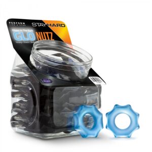 Glo Nutz Glow in the Dark Cock Rings - Blue