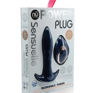 NÜ Sensuelle Power Plug 20 Function Remote Control Plug - Navy Blue