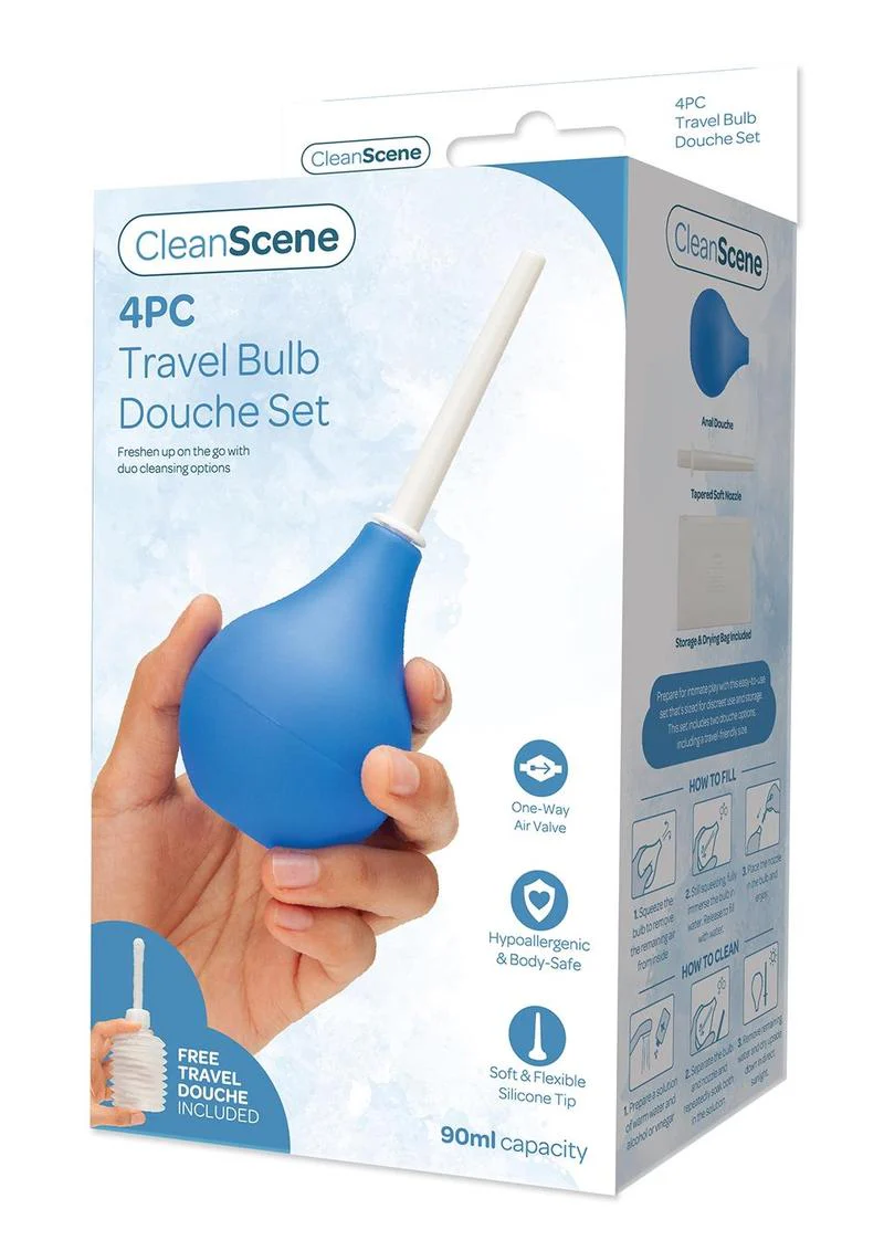 AquaClean 4 Piece Travel Bulb Douche Set